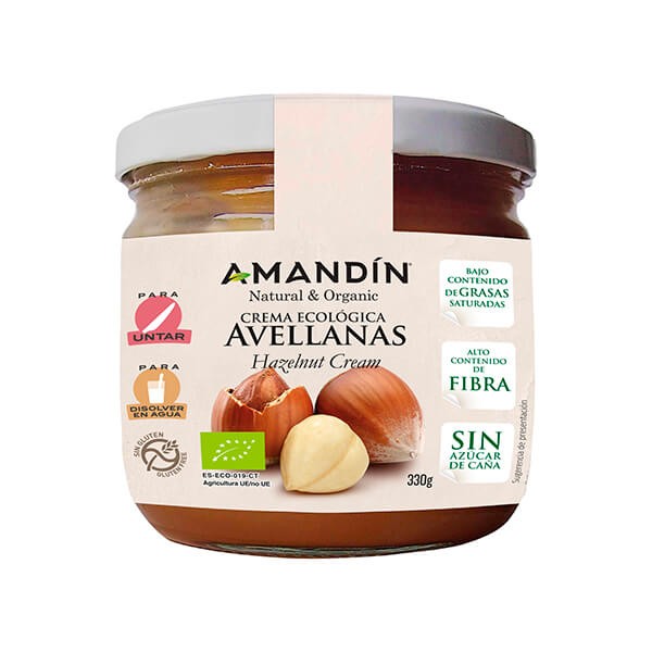 Crema de avellanas bio 330gr Crema de avellanas bio 330gr