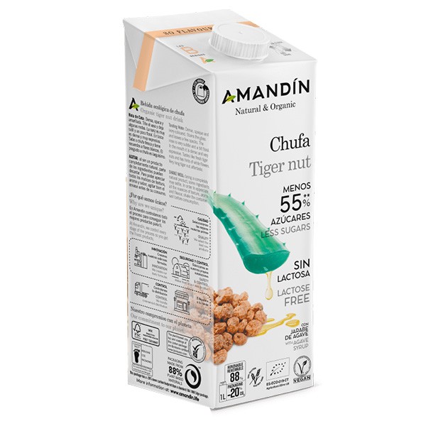 Bebida ecológica de chufa con agave 1l Bebida ecológica de chufa con agave 1l