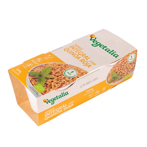 Vasitos de arroz integral y quino roja Bio 2x125gr