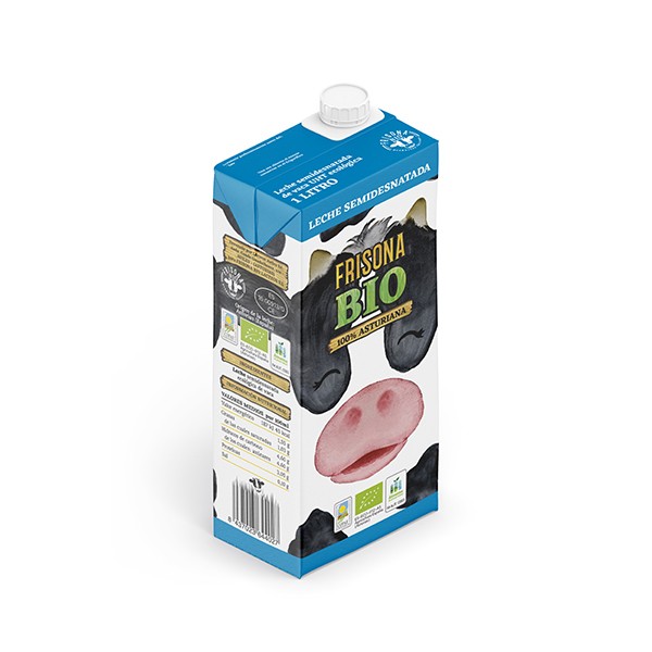 Leche semidesnatada de vaca bio 1L