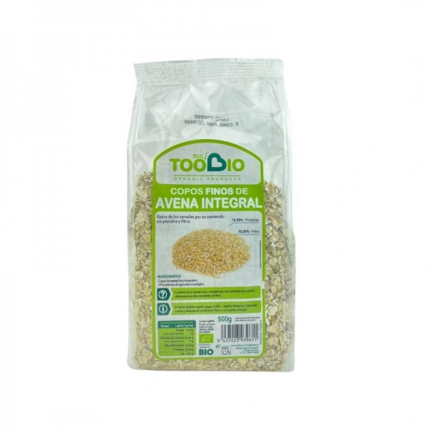 Copos de avena finos bio 500 grs.
