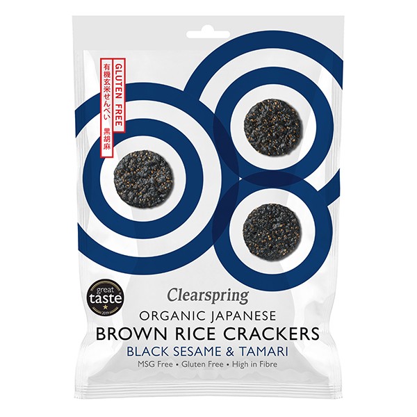 Crackers Brown Rice (Arroz y Sésamo Negro) 40 grs.