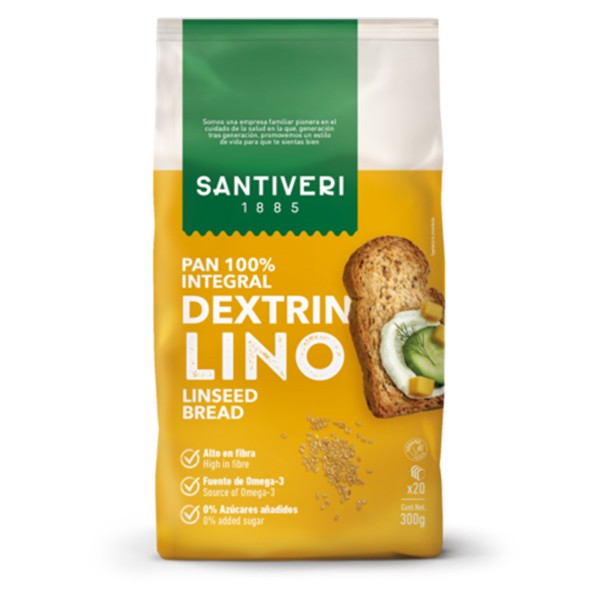 Pan dextrín con semillas de lino