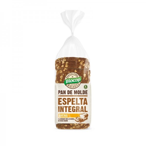 Pan de molde de espelta integral con avena 400g