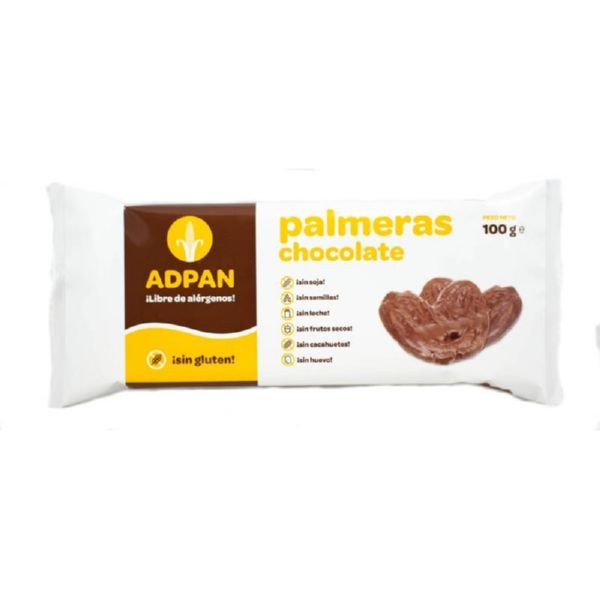 Palmeras de chocolate libres de alérgenos 75 gr
