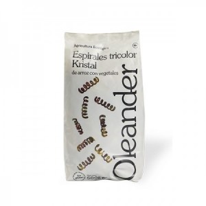 Espaguetis tricolor Kristal de arroz con vegetales bio 500gr
