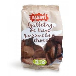 Galletas de trigo sarraceno con chocolate bio