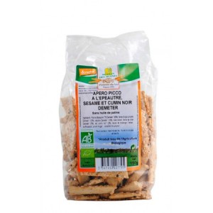 APERITIVO DE ESPELTA, SESAMO Y COMINO NEGRO BIO