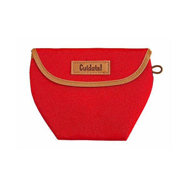 Funda para mascarilla "Cuidate" niño Roja