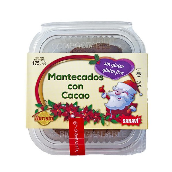 Mantecado con Cacao Sin Gluten 175 Grs.