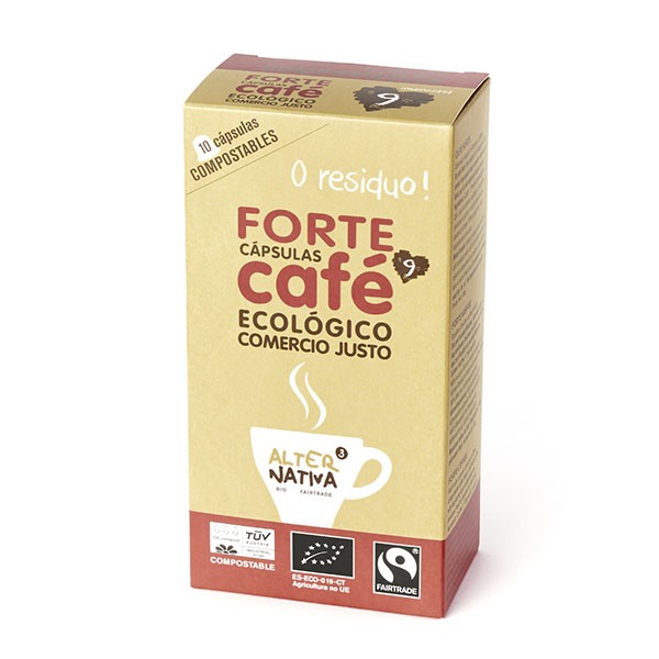 Café Forte Bio en cápsulas biodegradables Nespresso
