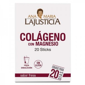 Colágeno con magnesio 20 sticks sabor fresa