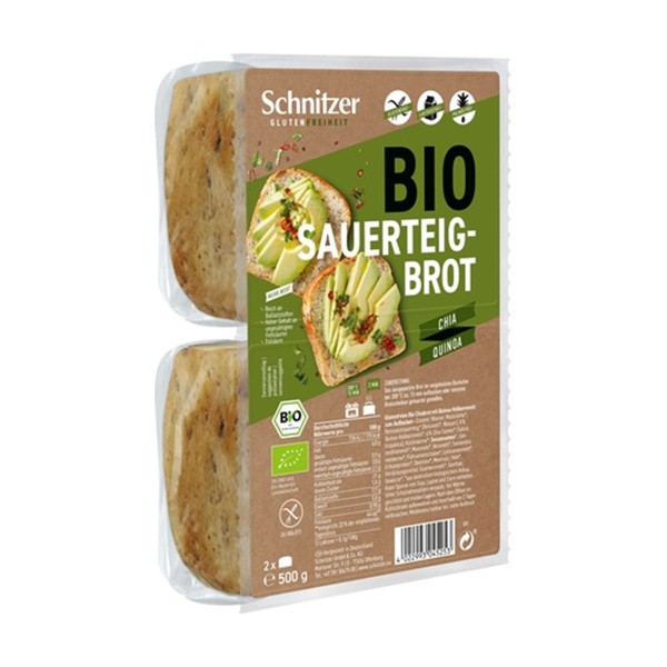 Pan de molden sin gluten, con chía y quinoa 500g