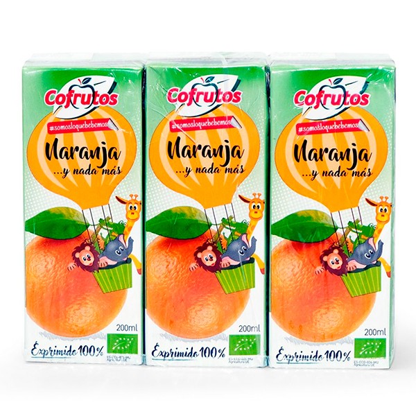 Zumo 100% Exprimido de Naranja Minibrik 200 ml BIO