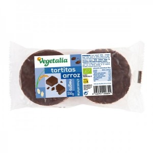 Tortitas de arroz con chocolate negro Bio