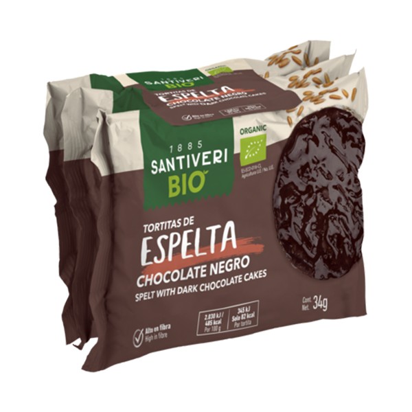 Tortitas de espelta y chocolate bio