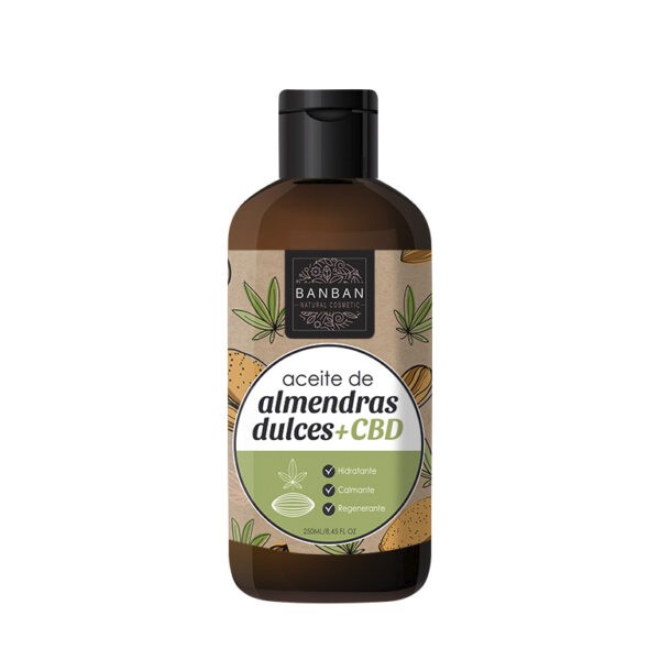 Aceite Almendras Dulces y CBD 250 ml.