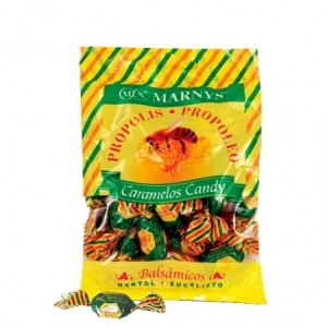 Caramelos de propóleo con miel, mentol y eucalipto bolsa 60 gr.