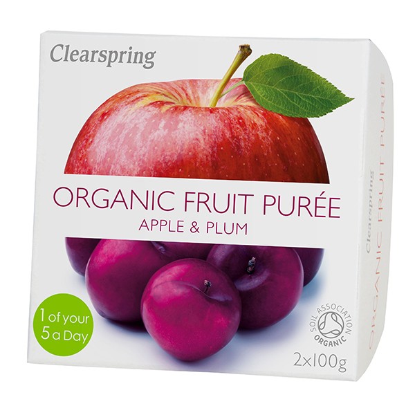 Compota de manzana y ciruelas bio 2x100 gr