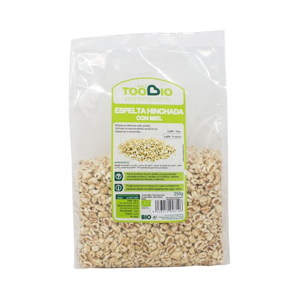 Espelta hinchada con miel bio 250 grs.