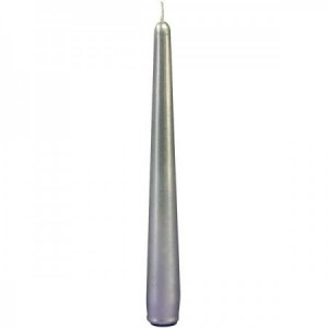 Vela plateada cónica 24cm