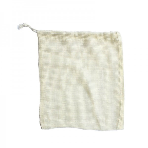 Bolsa de malla reutilizable de algodón 25x30cm