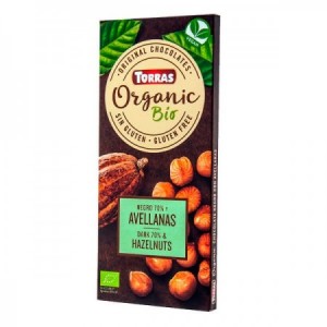 Chocolate negro con avellanas bio 100gr
