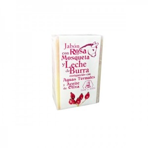 Jabon artesano de rosa mosqueta y leche de burra 100gr
