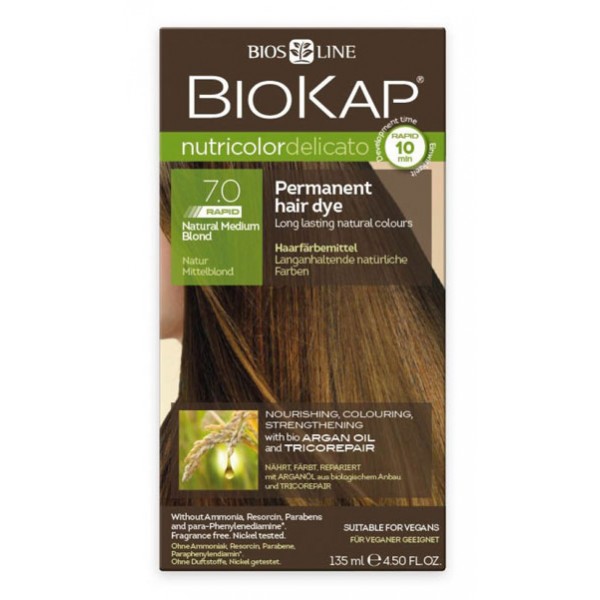 TINTE RAPID DELICATO 7.0 RUBIO MEDIO NATURAL 140 Ml.