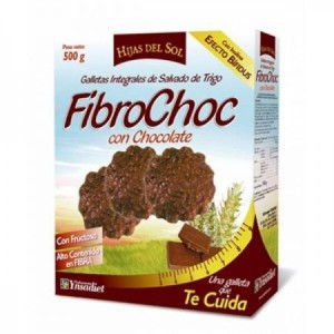 Galletas integrales de salvado de trigo Fibrochoc 500gr