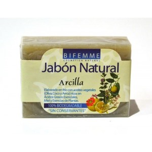 Pastilla de jabón natural de arcilla 100g