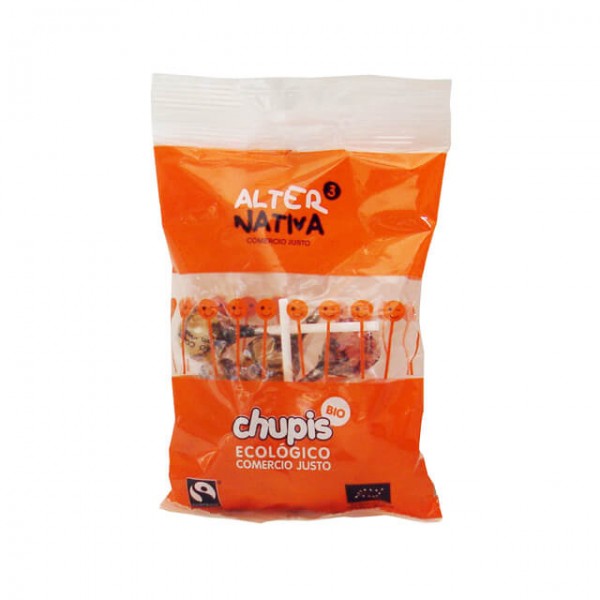 Caramelos Chupis con palo bio sin gluten 8 unidades