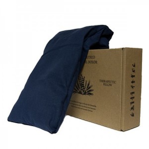 Cojín terapéutico de semillas y flores de lavanda - Azul