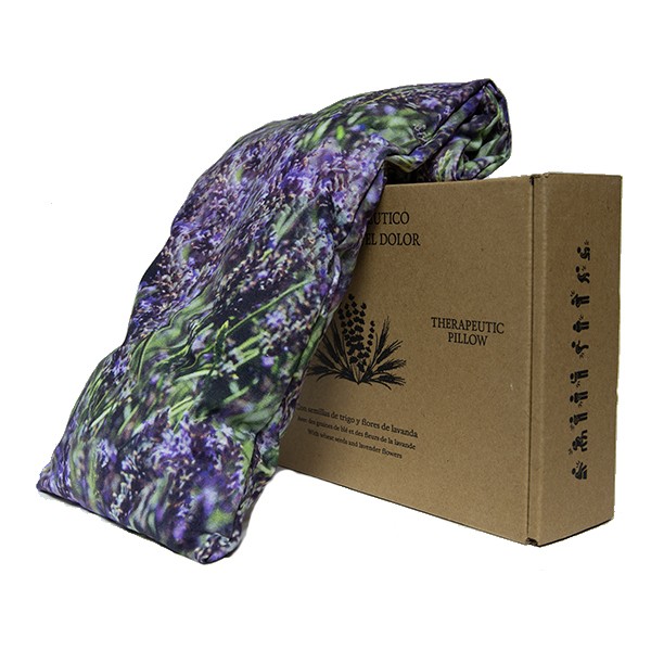 Cojín terapéutico de semillas y flores de lavanda - Lavanda