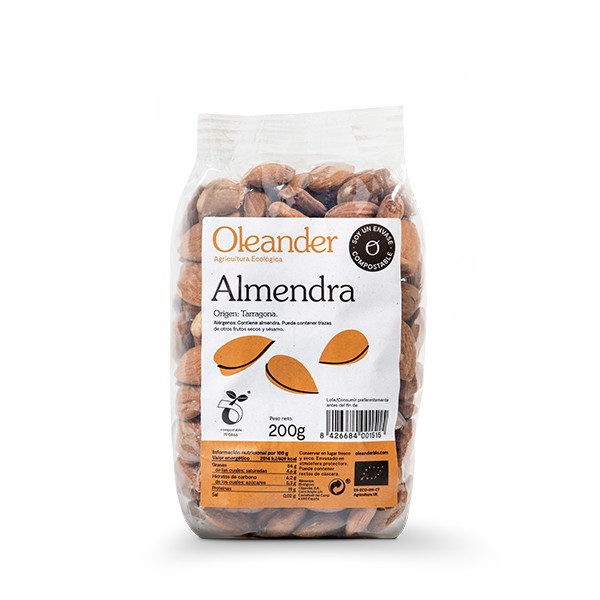 Almendra tostada con piel bio 200gr