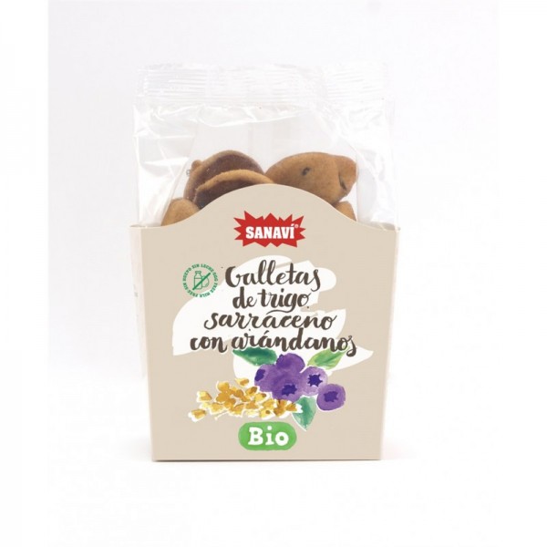 BIO  GALLETAS SARRACENO CON ARANDANOS 150 Grs.