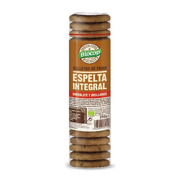 Galletas de espelta integral con chocolate y avellanas 250 g