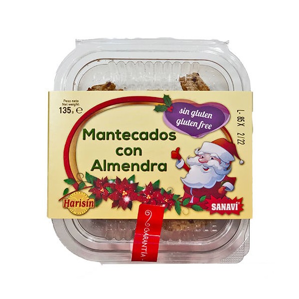 Mantecados de Almendra Sin Gluten 135 Grs.