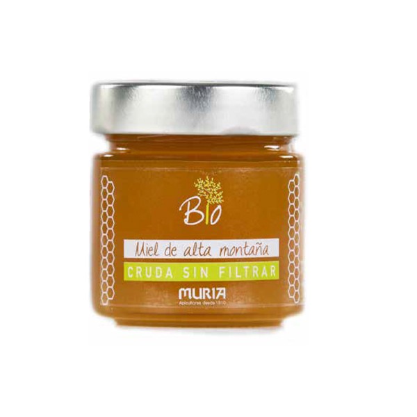 Miel de alta montaña cruda sin filtrar bio 320gr