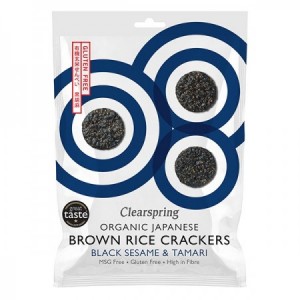 Crackers Brown Rice (Arroz y Sésamo Negro) 40 grs.