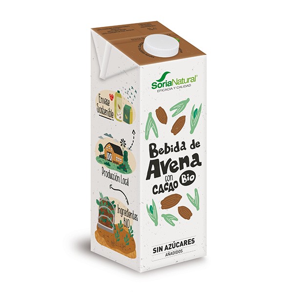 Bebida de avena con cacao bio 1L