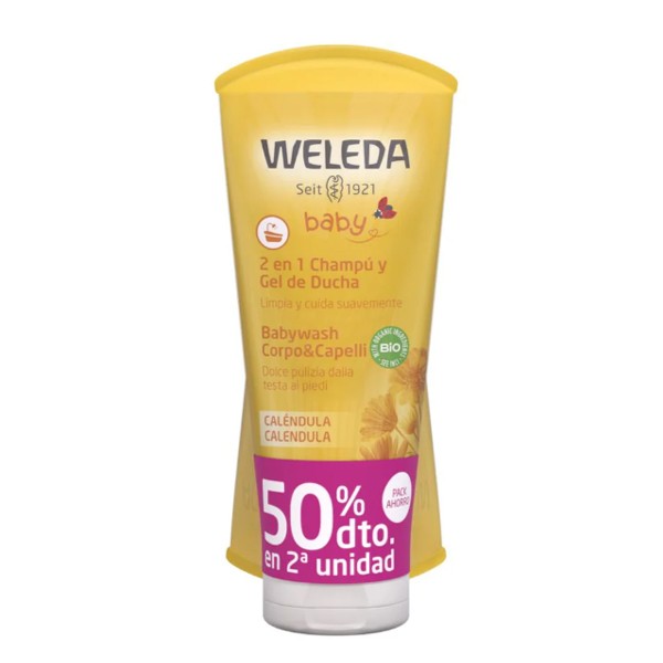 Champú y gel de caléndula para bebé 200ml - Pack 2ª unidad al 50%