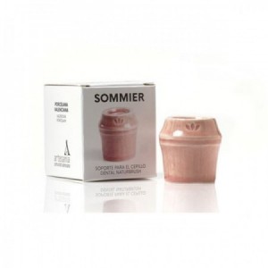 Soporte rojo para cepillo dental