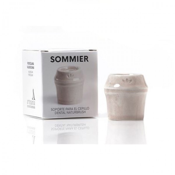 Soporte rosa para cepillo dental