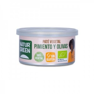 Paté de pimiento y olivas negras bio 125 gr