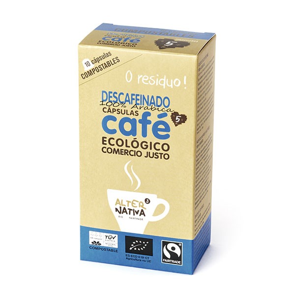 Café descafeinado Bio en cápsulas biodegradables Nespresso