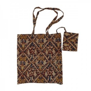 ALTERNATIVA-BOLSA ALGODON KALAMKARI NILO 40x40 Cm. INDIA