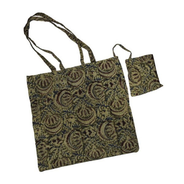 ALTERNATIVA-BOLSA ALGODON KALAMKARI SENDA 40x40 Cm. INDIA