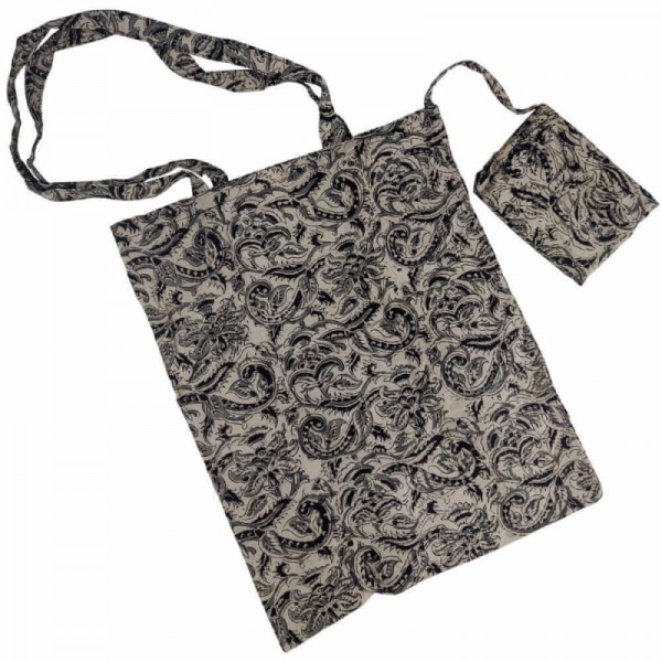 Bolsa de algodón Kalamkari Aqua Nirvana 40x40 cm