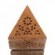 Incensario madera pirámide